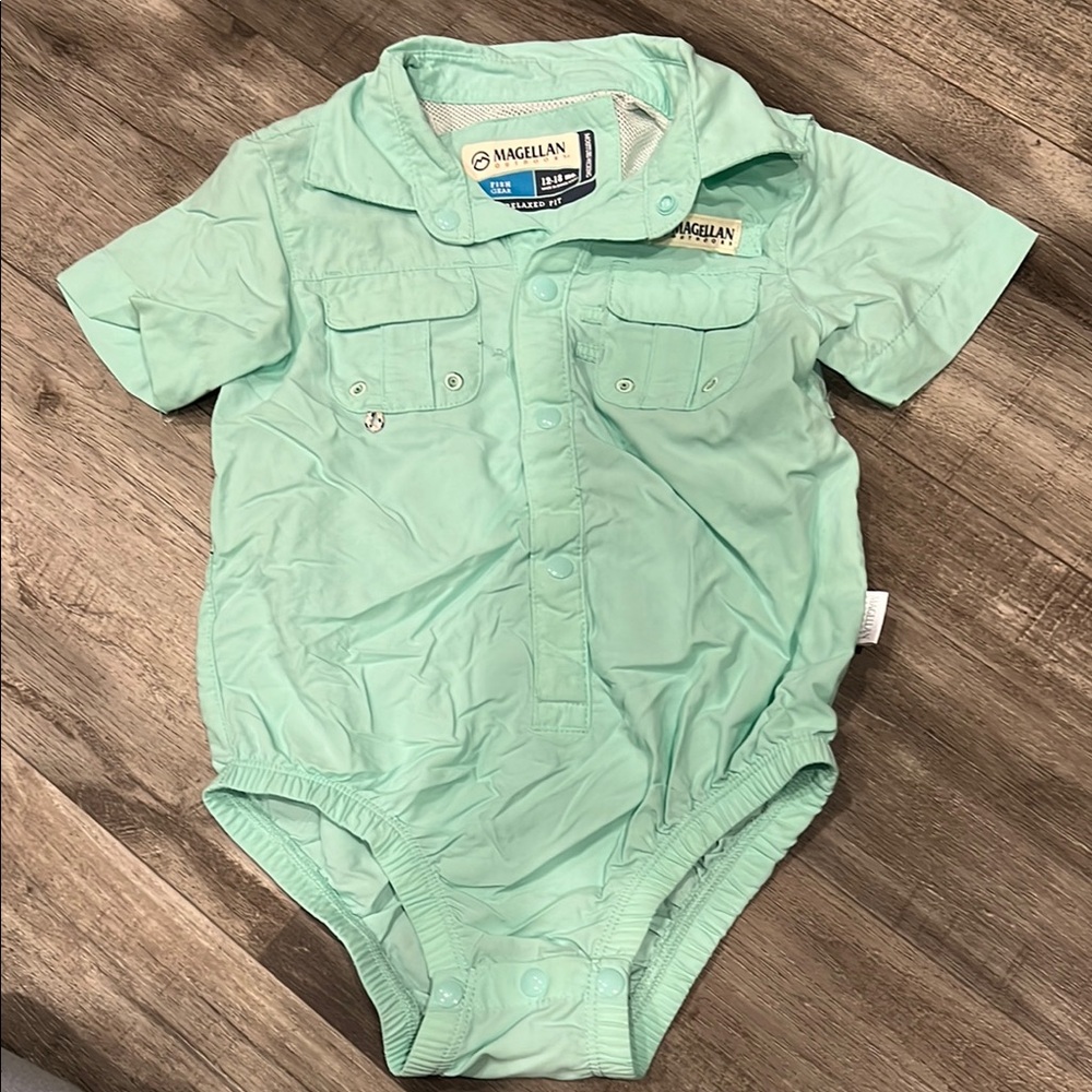 Magellan Outdoors Mint Green Kids Bodysuit